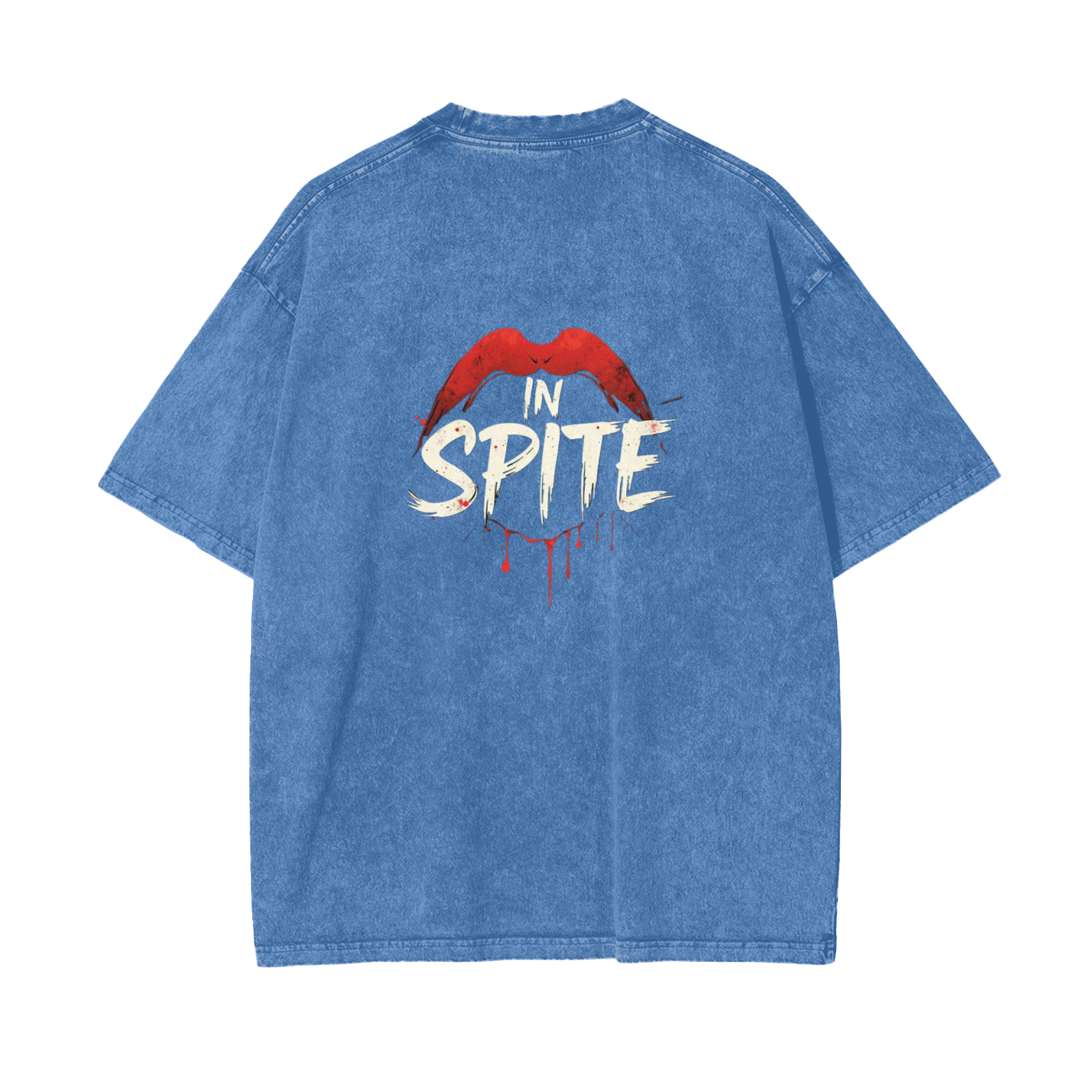 In Spite Venom Kiss Acid Washed Tee