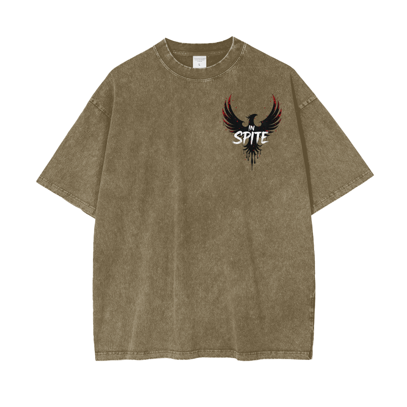 In Spite Afterburn Acid Washed Tee