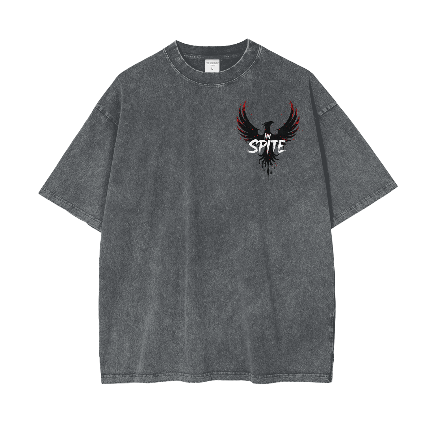 In Spite Afterburn Acid Washed Tee