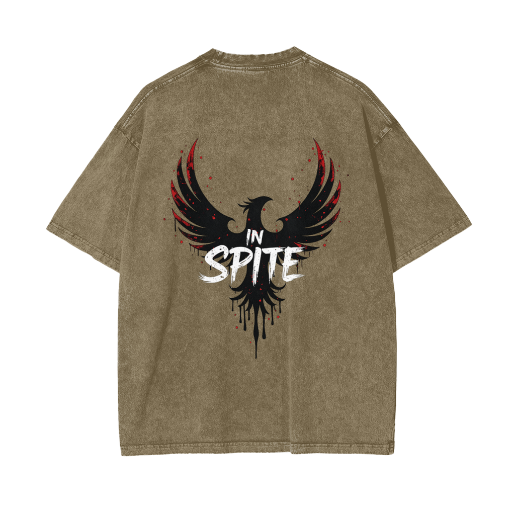 In Spite Afterburn Acid Washed Tee