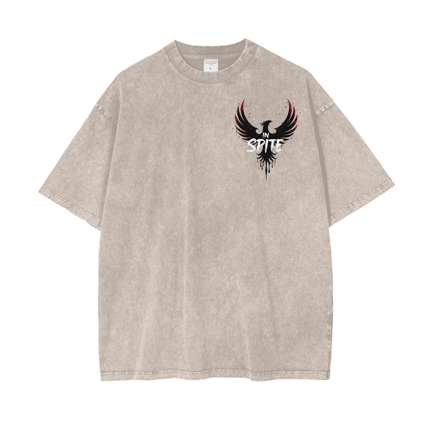 In Spite Afterburn Acid Washed Tee